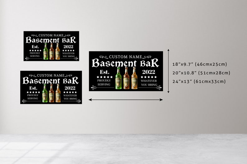 Basement Bar Sign Custom Basement Bar Sign Custom Home Bar Etsy