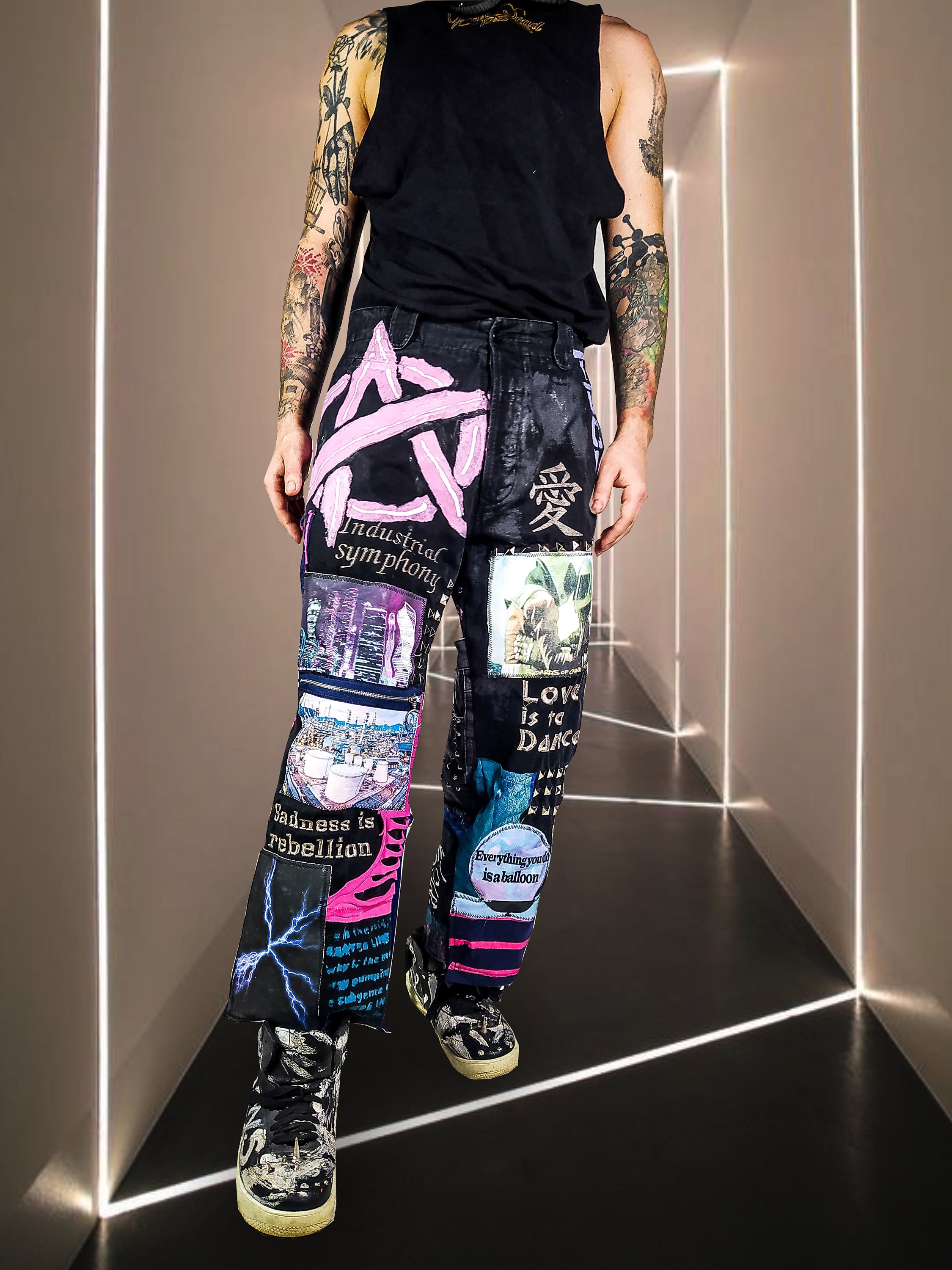 Custom Handmade Alien Futuristic Cyber Punk Techwear Distressed Robot ...