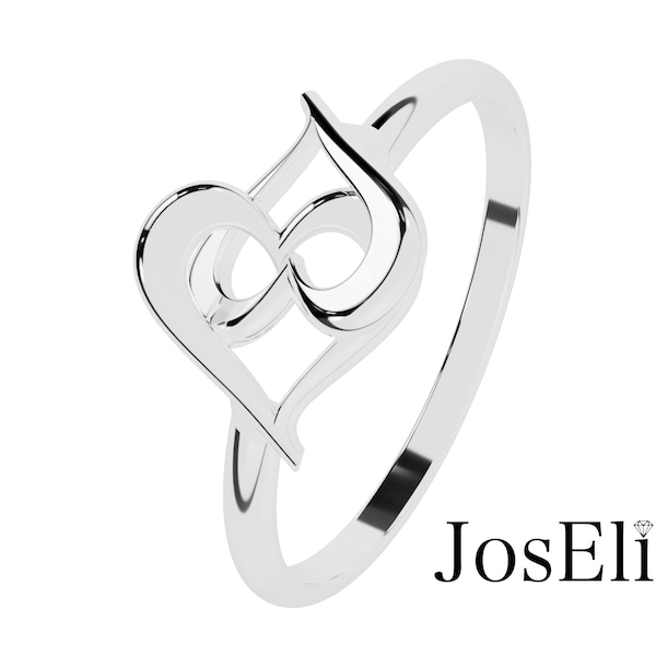 Infinity Heart Ring Etsy