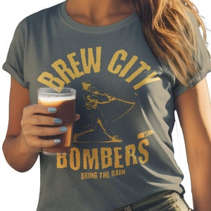 Women&#39;s Brew City Bombers T-shirt | Milwaukee Brewers Retro