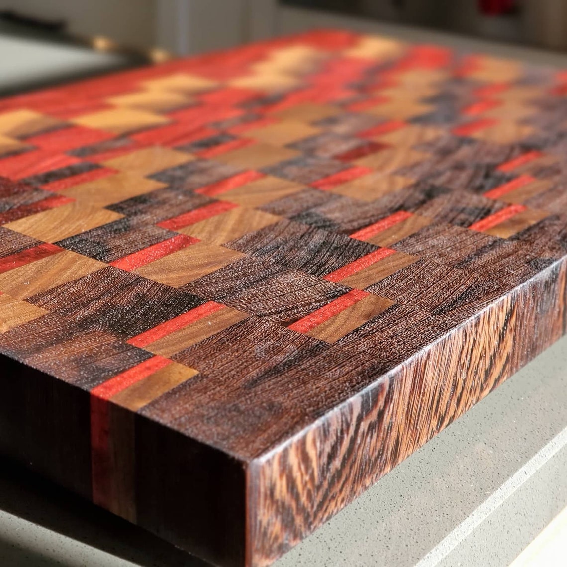 Exotic Wood End Grain Cutting Board Etsy