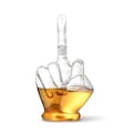 Middle Finger Whiskey Decanter – Funny Wine Decanter Set for Someone You Love – Middle Finger Gifts Funny for Men and Women