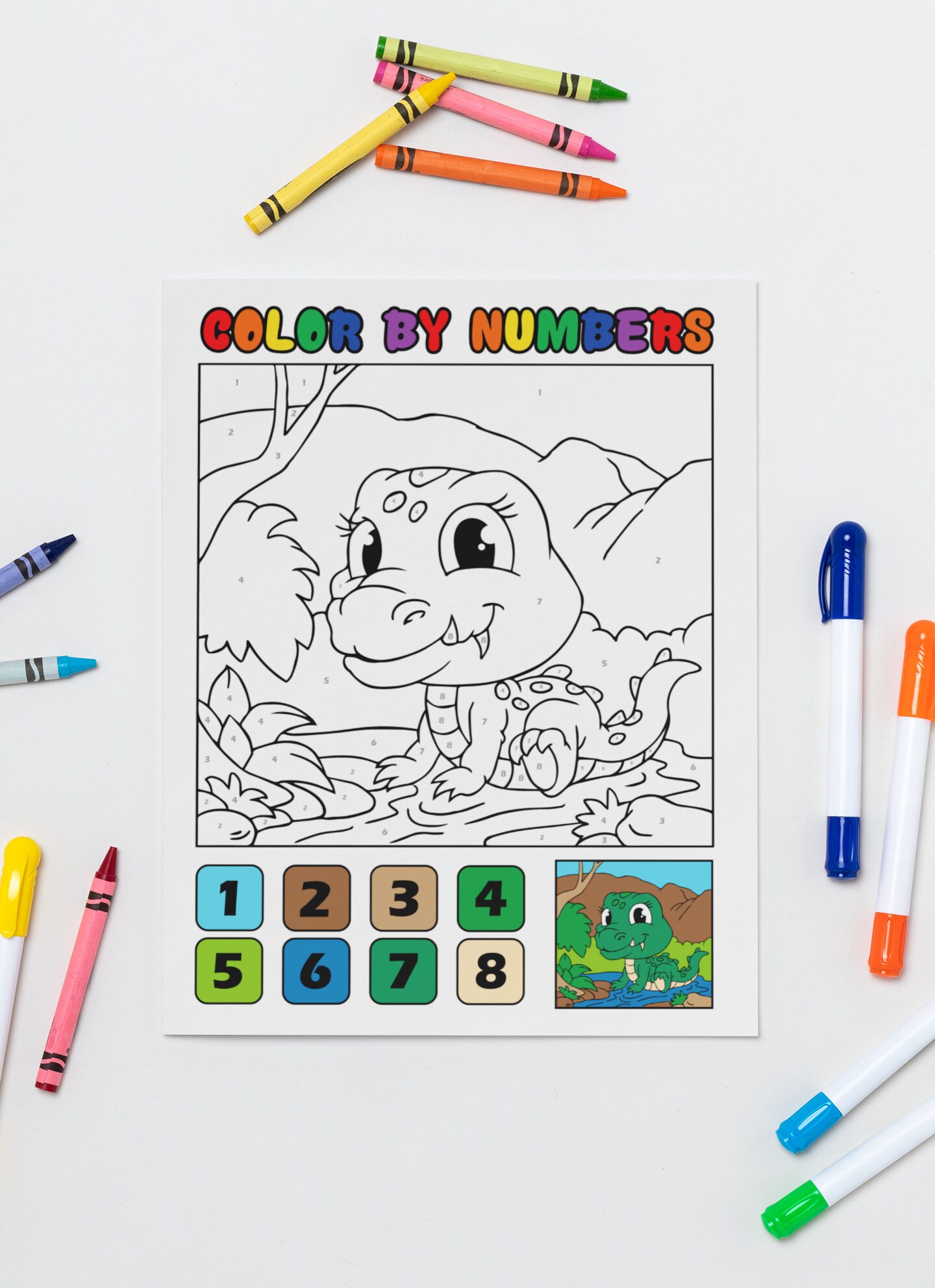 Color by Number DIGITAL DOWNLOAD Amazing Designs Coloring Etsy