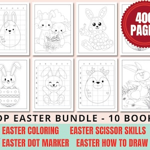 Easter Mega Pack Coloring and Activity Books | DIGITAL DOWNLOAD | 400 PAGES | Kids Coloring Book, Happy Easter, Easter Activity, Printable