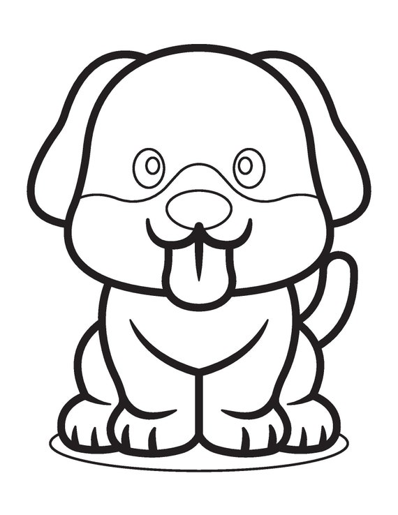 AMAZING Puppies Coloring Pages INSTANT DOWNLOAD cute Dogs Coloring