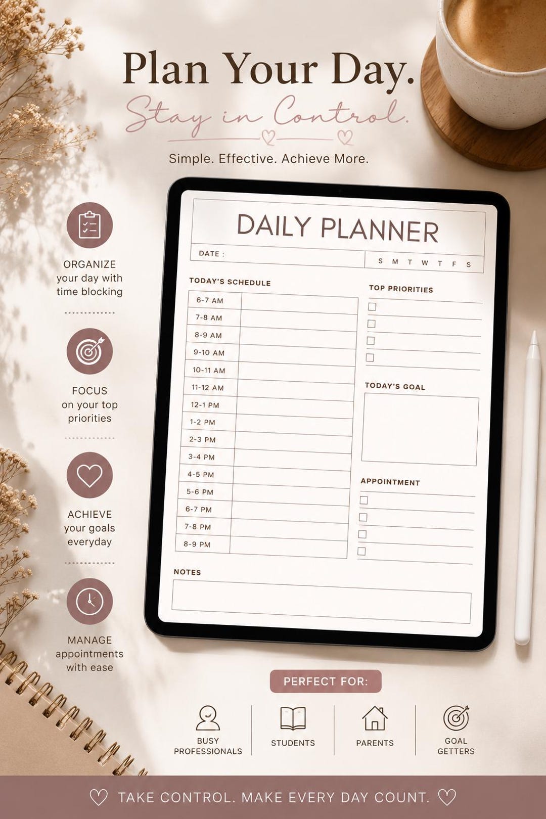 Digital Daily Planner - Etsy