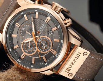 CURREN Men Watch Date Quartz Men Watches Top Brand Luxury Male Clock Chronograph Sport Mens Wrist Watch Waterproof Watch