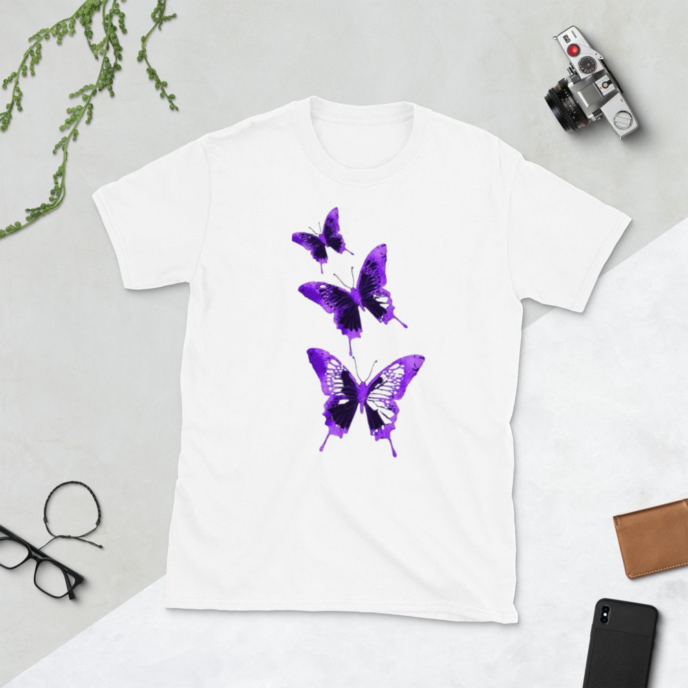 Purple butterfly Tshirt butterfly Tshirt insect Tshirt Etsy