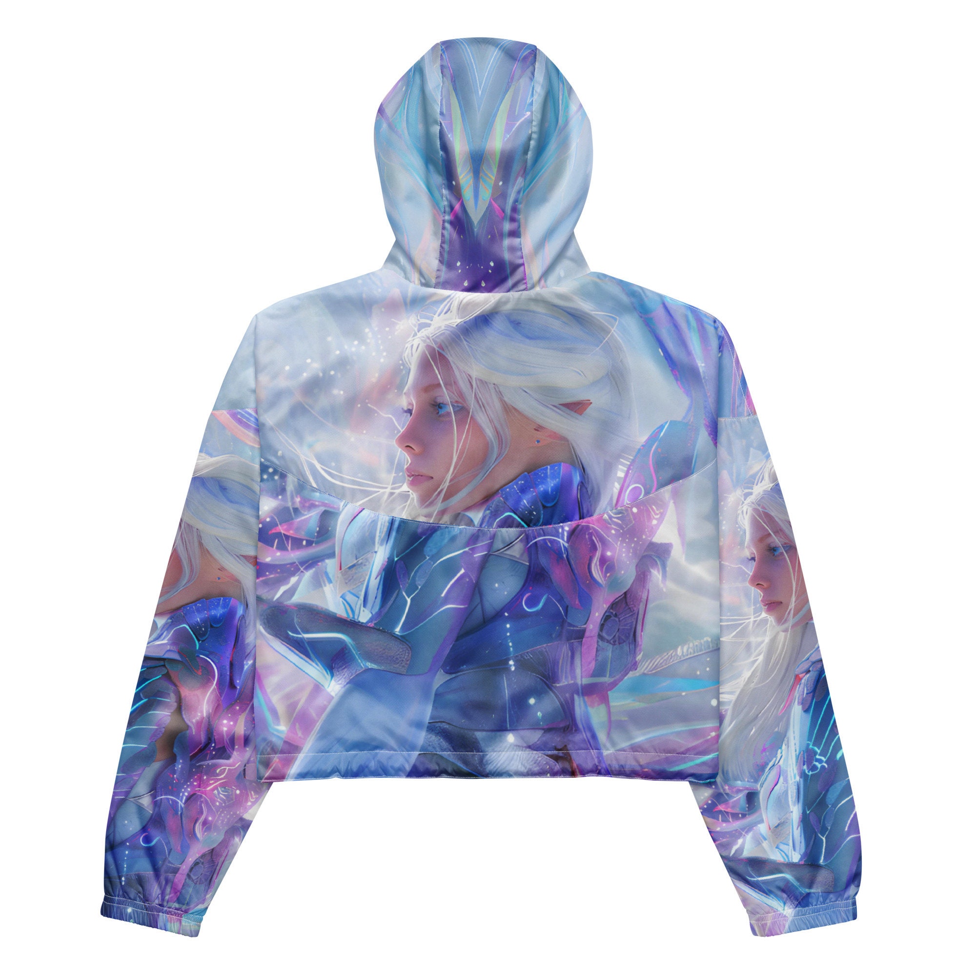 The Metaverse – Purple – Women's cropped windbreaker • The Vibe-Tribe, LLC