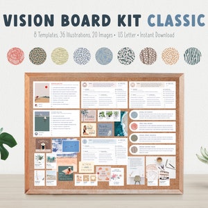 Vision Board | Vision Board Kit | Vision Board Printables | Vision Board Template | Digital Vision Board | Mood Board | 2025 Vision Board