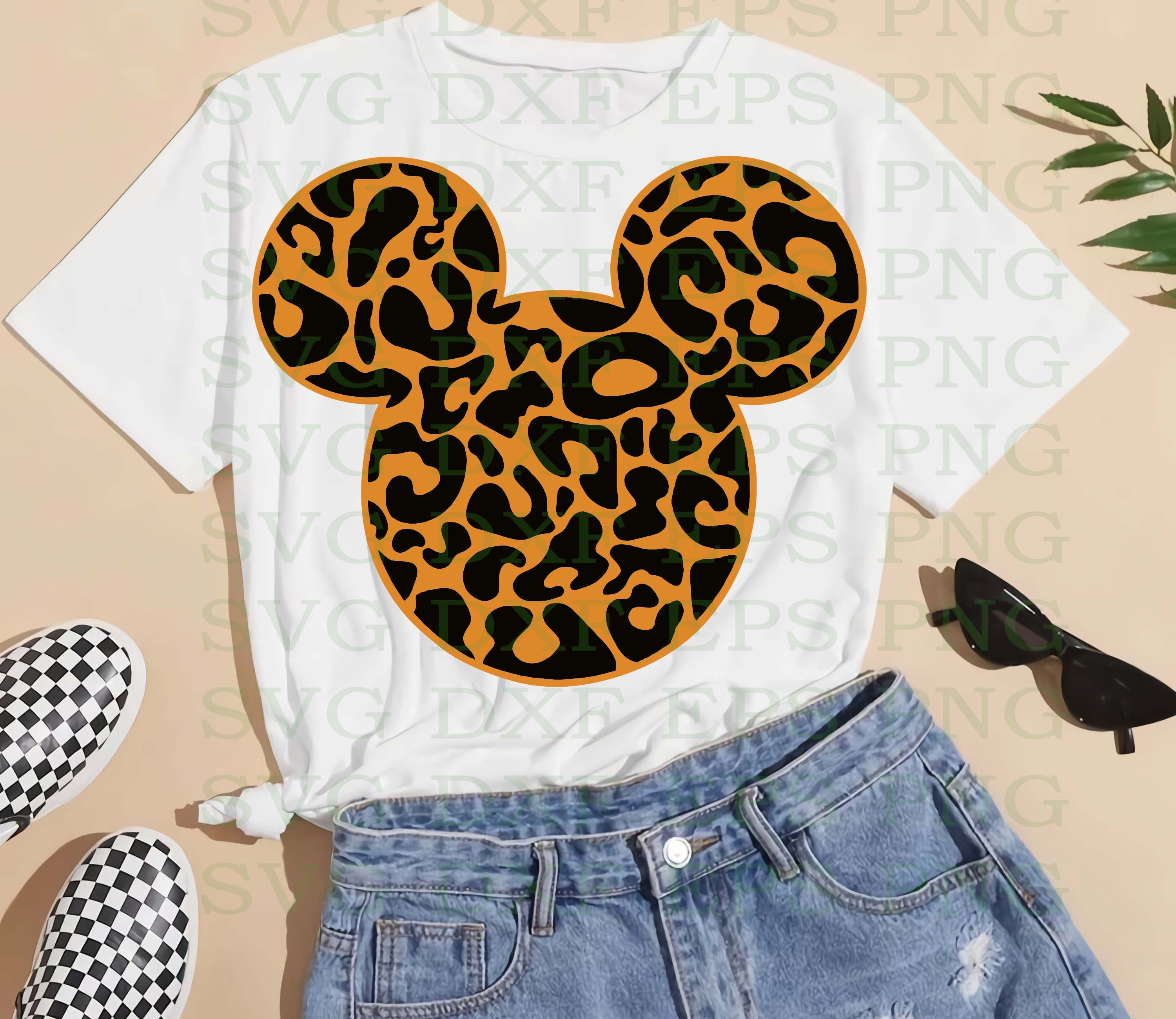 Mickey Mouse Cheetah SVG ClipartMickey Minnie Leopard Cheetah | Etsy