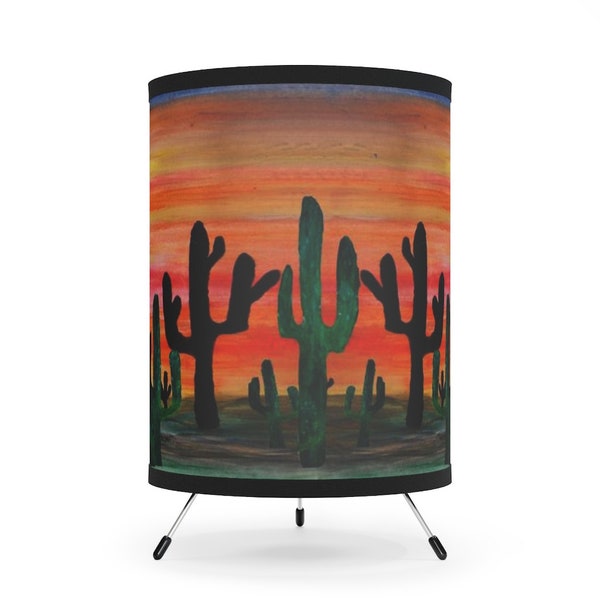 Lampe De Chevet Cactus 48 Cm - Déco Mexique Désert - Occasion