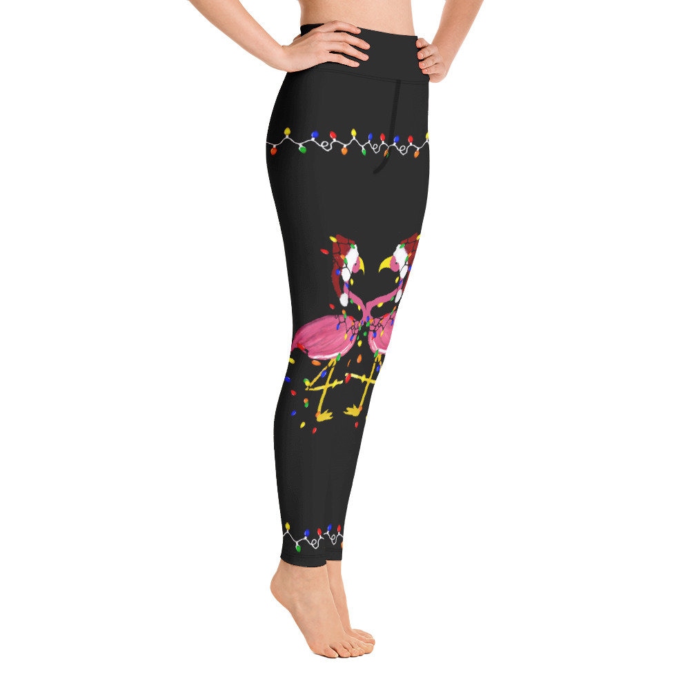 Christmas Flamingo Leggings