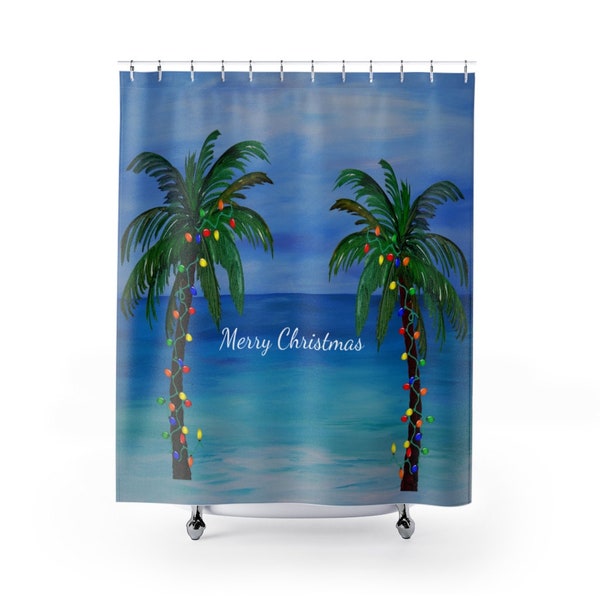 Palm Tree Shower Curtains Etsy