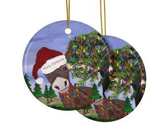 Breyer Mischief the Holiday Donkey 2002 Vintage Santa Christmas