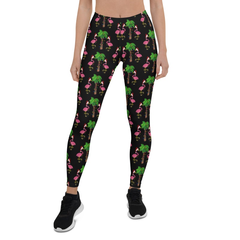 Pineapple Flamingo Print Men's Leggings