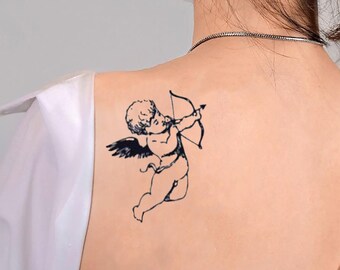 Angel Baby Tattoo Etsy Angel Baby Tattoo Etsy