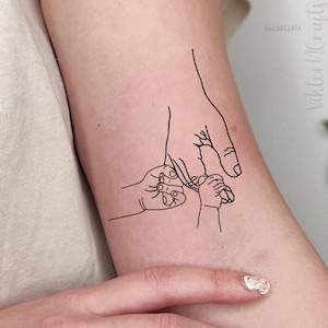 Mama temporäres Tattoo-Mama und Baby Hände Tattoo-Geschenke für Kinder-Mutter Sohn Tattoo-Mutter Kind Tattoo Geschenk für Mama-Mama und Baby Tattoo Gliederung