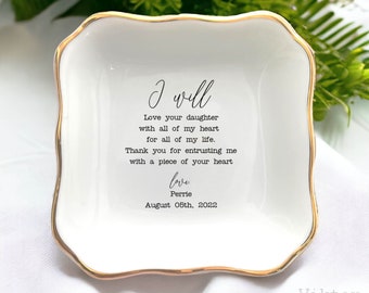 I Will Love Your Daughter With All My Heart Ring Dish-Wedding Gift-Mother Of The Bride Gift From Groom-Jewelry Dish For Mother In Law Gift