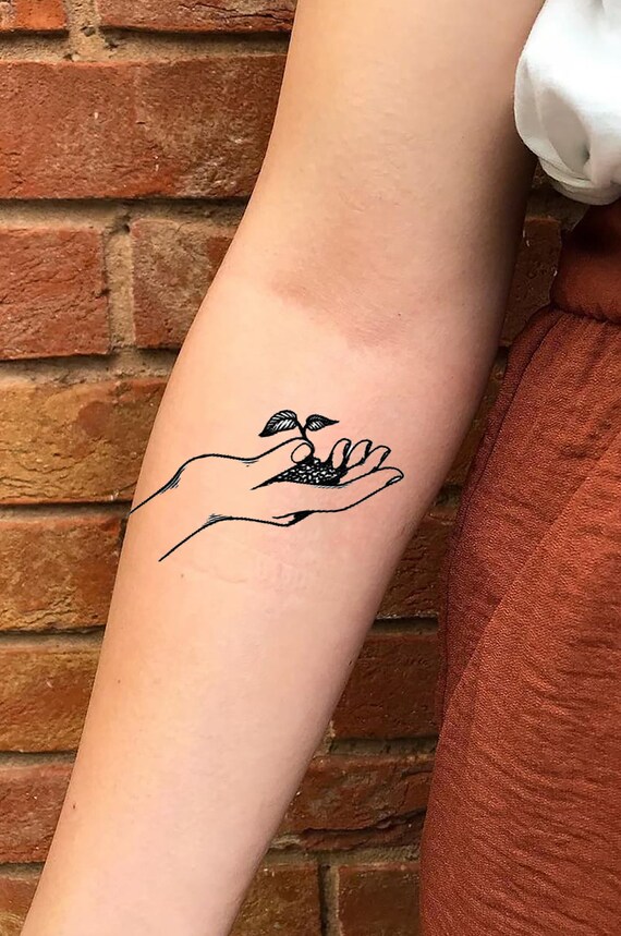 Plantando una pegatina de tatuaje temporal diseño de tatuaje - Etsy México Plantando una pegatina de tatuaje temporal diseño de tatuaje - Etsy México