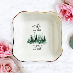 Mountain Ridge Ring Dish-Anniversary Gift For Wife-Mom To Be Gift-Custom Gift For New Mom Gift-Personalized Mountain Gift-Mother&#39;s Day Gifts