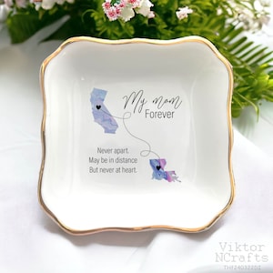 Vielleicht in Ferne, aber nie im Herzen Ring Schale, Mutter Tochter Geschenk, Ferngeschenk, Zustand zu Zustand, Mutter Geburtstagsgeschenk von Tochter