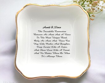 Aunts And Niece Ring Dish, Trinket Dish Ring Holder For Aunt, Keep Secret Like A Sister Jewelry Dish, Aunt Gift From Niece, Gift For Auntie
