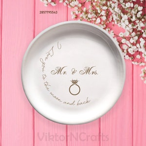 Personalized Jewelry Dish-Wedding Gift-Engagement Gift-Ring Dish-Personalized Gift-Gift For Her,Wife,Fiancee,Girlfriend-Custom Jewelry Dish