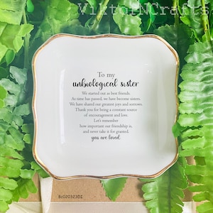 To My Unbiological Sister-Friendship Gift For Best Friend Gift- Soul Sisters Gift-Sister Ring Dish-Friend Birthday Gift Ideas-You Are Loved