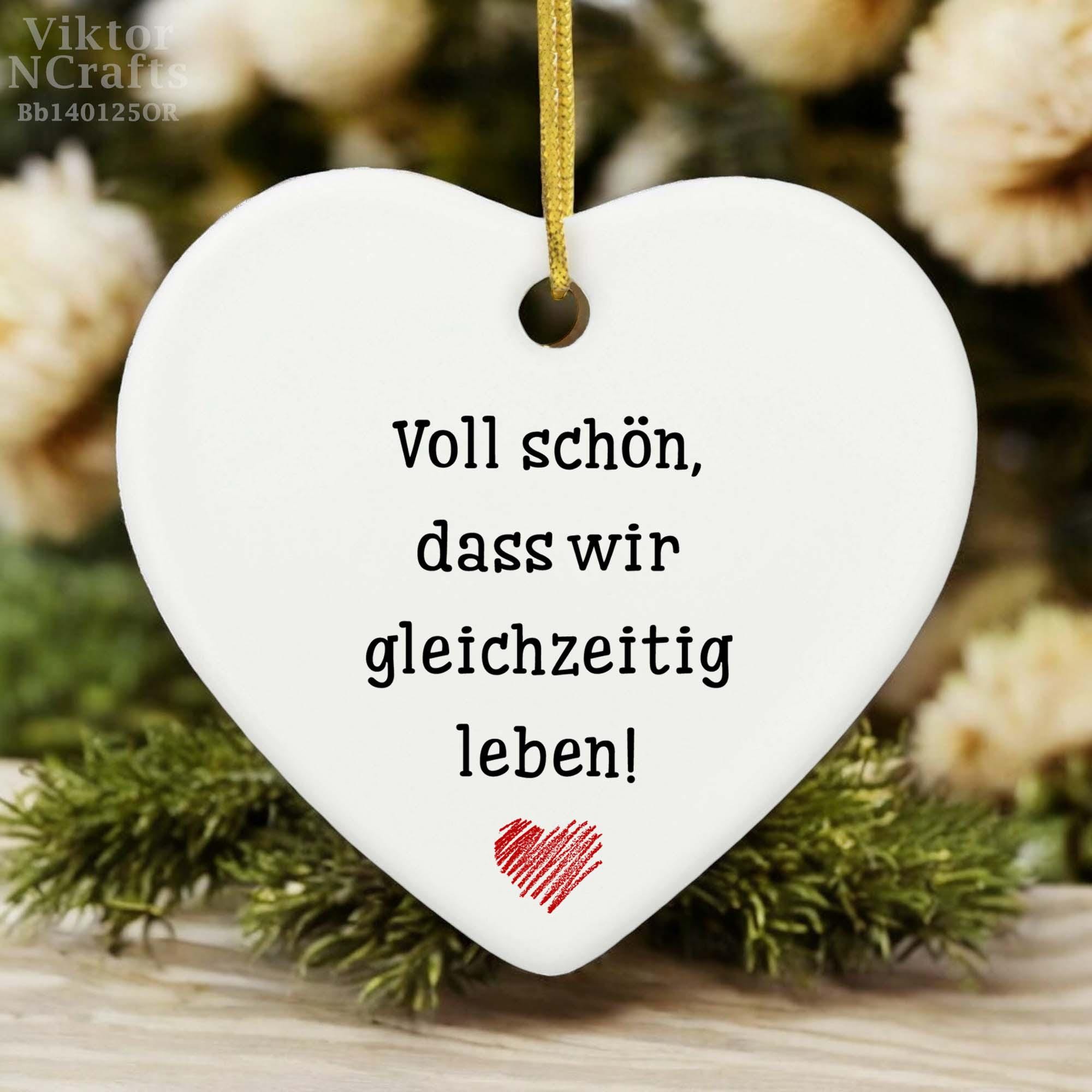 Live At The Same Time Personalized Ornament-Valentines Day Gifts For Boyfriend Girlfriend-Friendship Gift For Best Friend-Gleichzeitig Leben