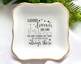 Good Friends Are Like Stars Ring Dish-Personalized Friend Jewelry Dish-Besties Gift For Best Friend-Long Distance Friendship Gift For Friend
