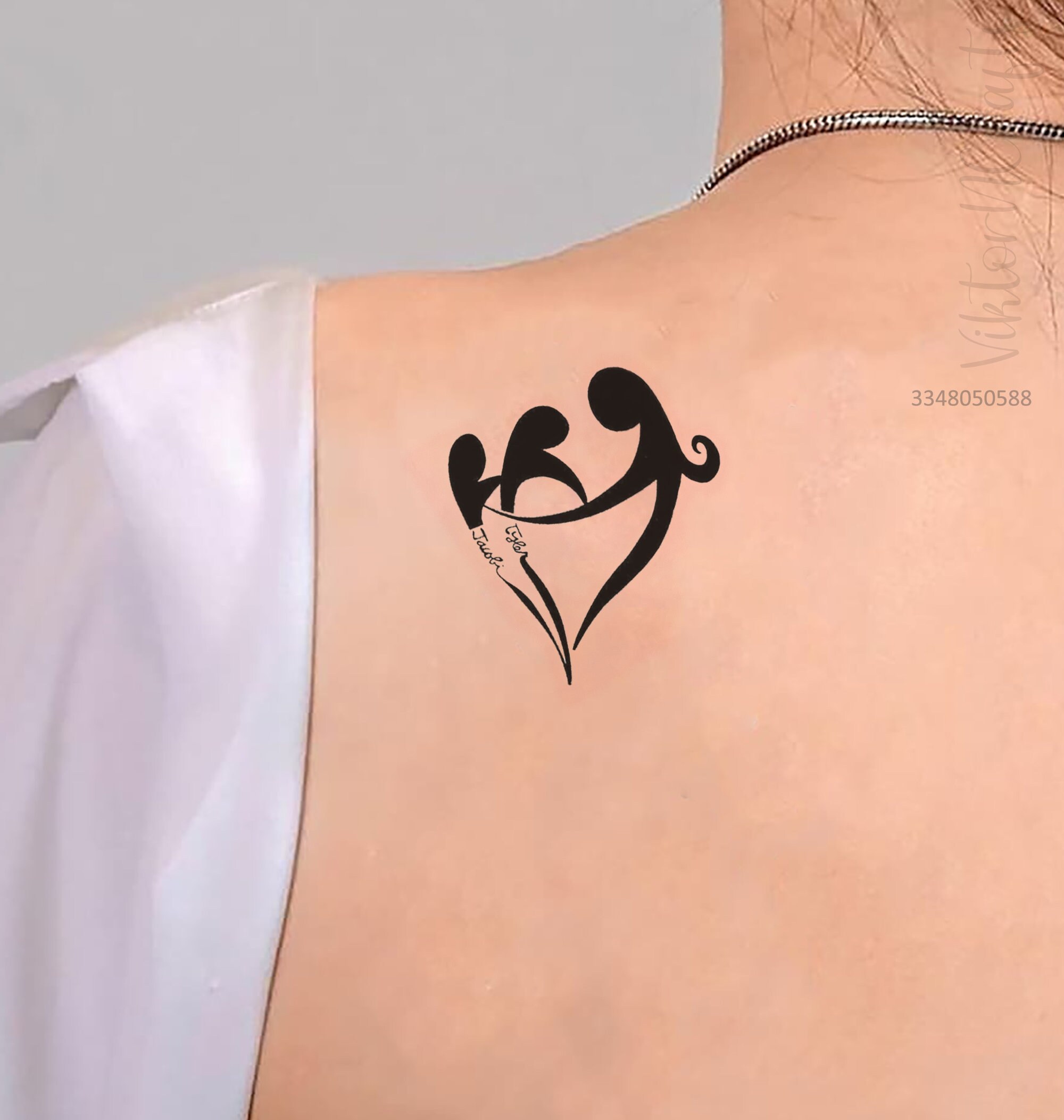 Azeeda Temporäres Tattoo 'Manatee Mutter & Kalb' – Wasserfest, Hautfreundlich, Leicht Entfernbar