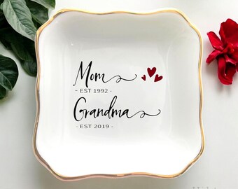 Personalisierte Keramik Schmuckschale: Mama Geschenk