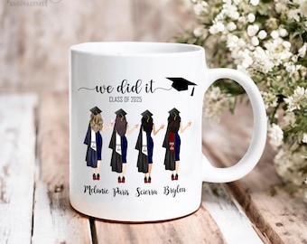 Graduation Gifts For Friends-College Graduate Class Of 2025-Personalized Graduation Mug-Custom Grad Gift Bachelor-Grad Party Presents