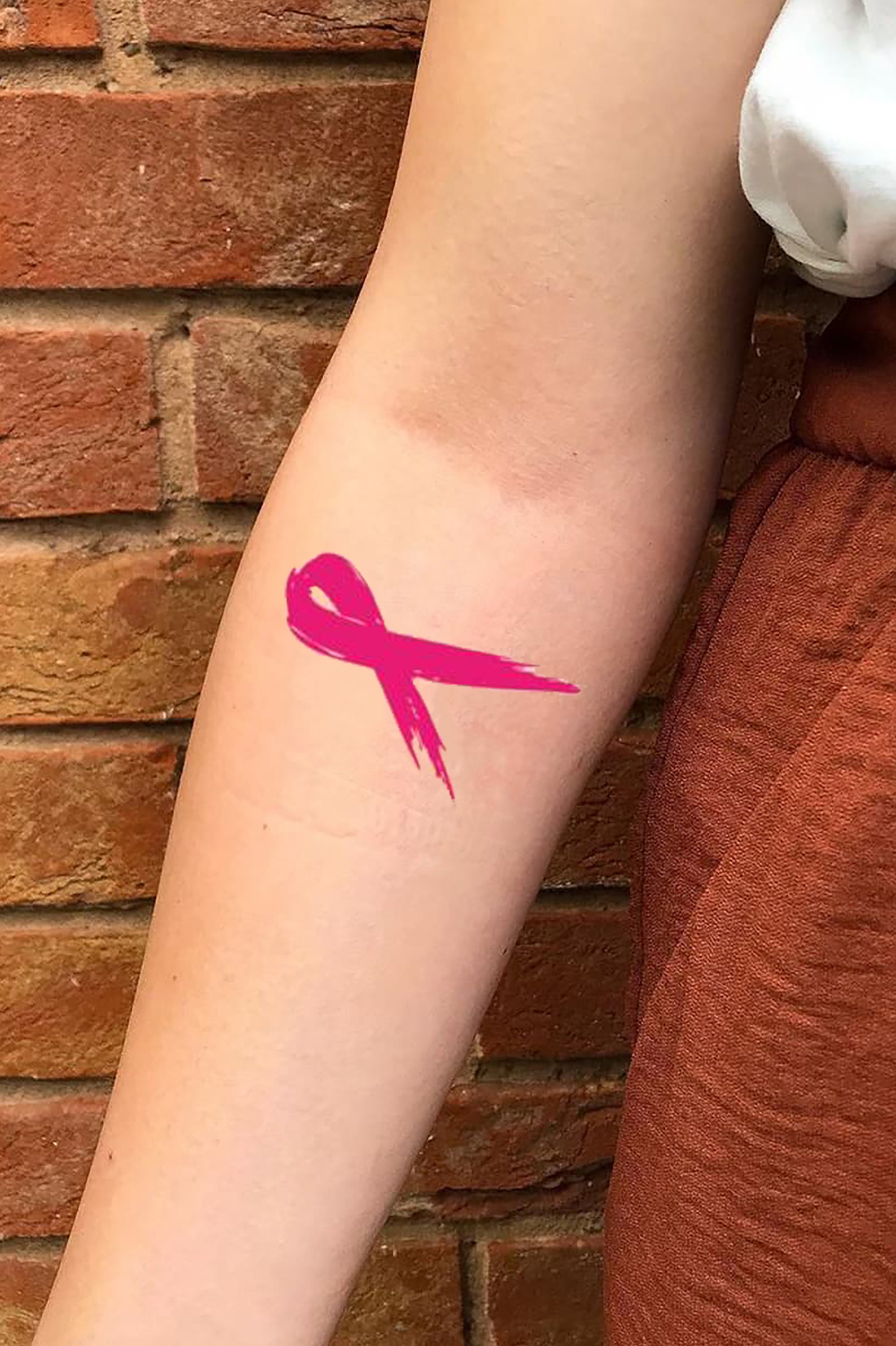 Small Breast Cancer Ribbon Pink Color Temporary Tattoo Pink - Etsy