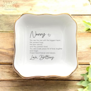 Personalized Jewelry Dish-Nanny You Are The One Ring Dish-Personalized Gift For Grandma-Grandmother Gift From Grandkids-Nana Birthday Gift