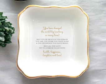 Retirement Gift For Women-Retirement Ring Dish-Never Forget The Difference You Have Made-Farewell Gift For Coworker-Retirement Friend Gifts
