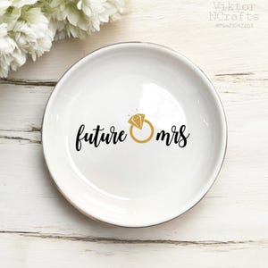 Personalized Engagement Gifts For Bride-Bridal Shower Gift-Personalized Mrs Ring Dish-Bride To Be Gift-Bachelorette Party Gift-Proposal Gift