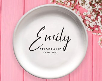 Personalized Jewelry Dish-Bridesmaid Ring Dish- Gift For Maid Of Honor-Ring Dish-Personalized Gift For Friend,Her-Custom Bridesmaid Gift