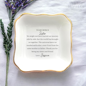 To My Bonus Sister Ring Dish, Personalized Soul Sister Gift From Sister, Birthday Gift For Sister, Bonus Sister Gift, Sister Of The Groom