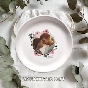 Custom Photo Ring Dish-Jewelry Tray-Engaged Couple Gift-Custom Wedding Gift-Anniversary Gift For Wife-Personalized Photo Gift-Photo On Dish
