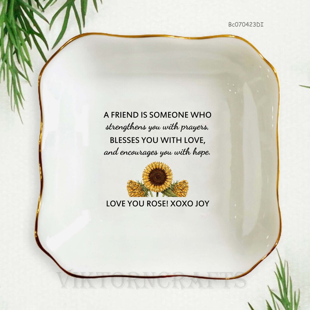Friendship Ring Dishstrengthens You With Prayerspersonalized Jewelry