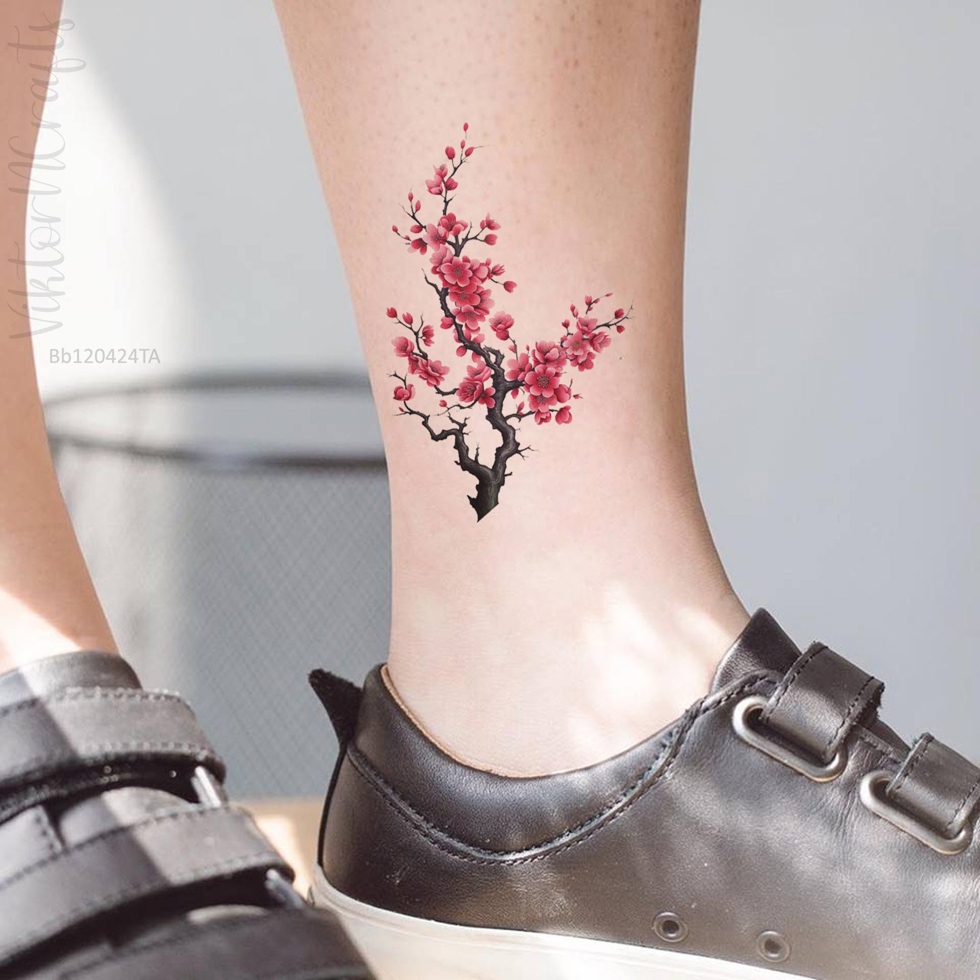 Amazon.com : GoDdis Peach Blossom Collarbone Tattoo Stickers
