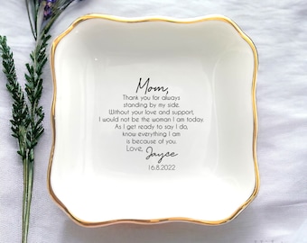 Thank You For Always Standing By My Side-Mom Ring Dish-Mother Of The Bride Gift From Bride-Unique Wedding Gifts For Mom-Mom Birthday Gifts