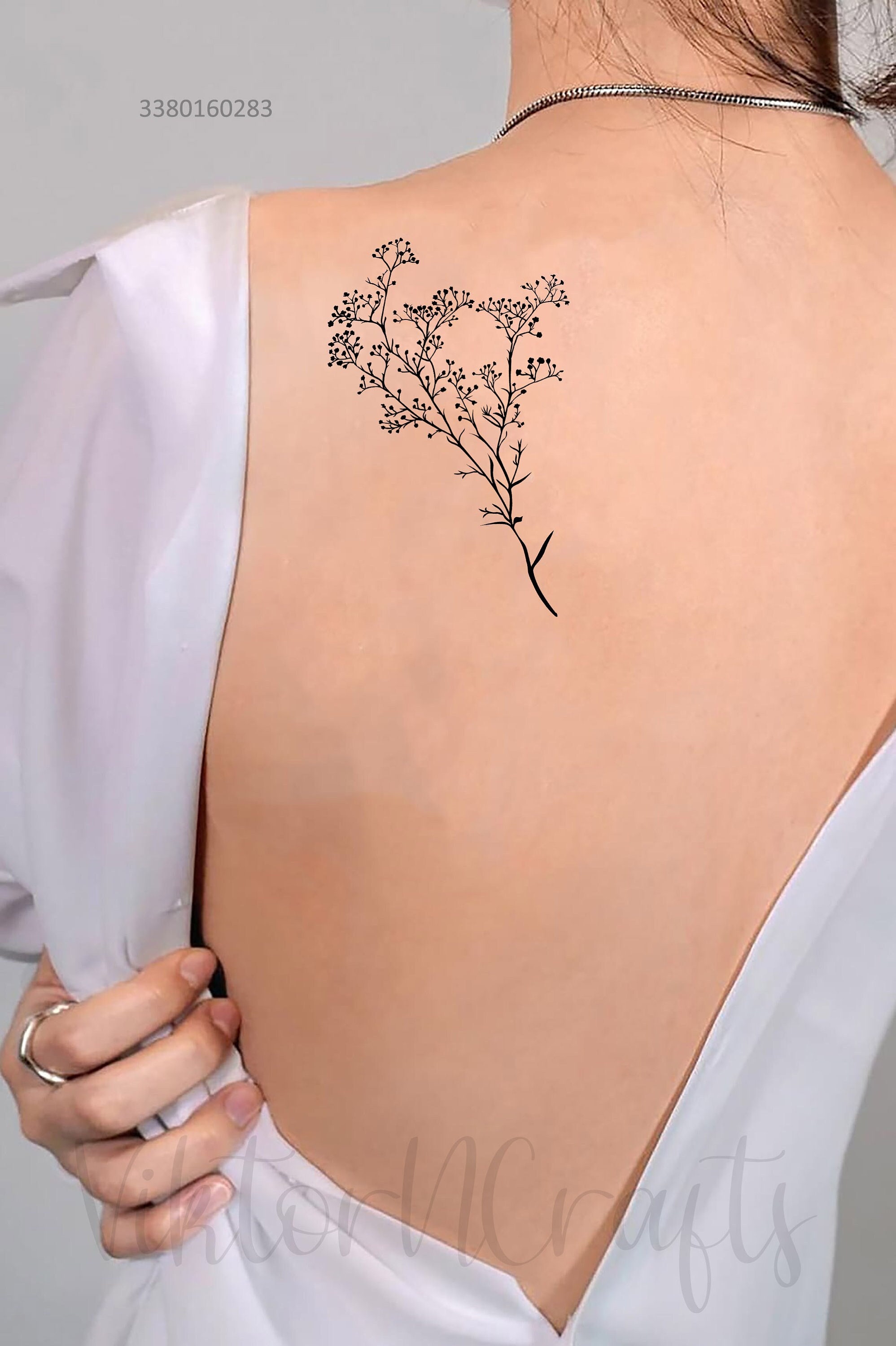 Babys Breath Temporary Tattoo  Set of 3  Tatteco