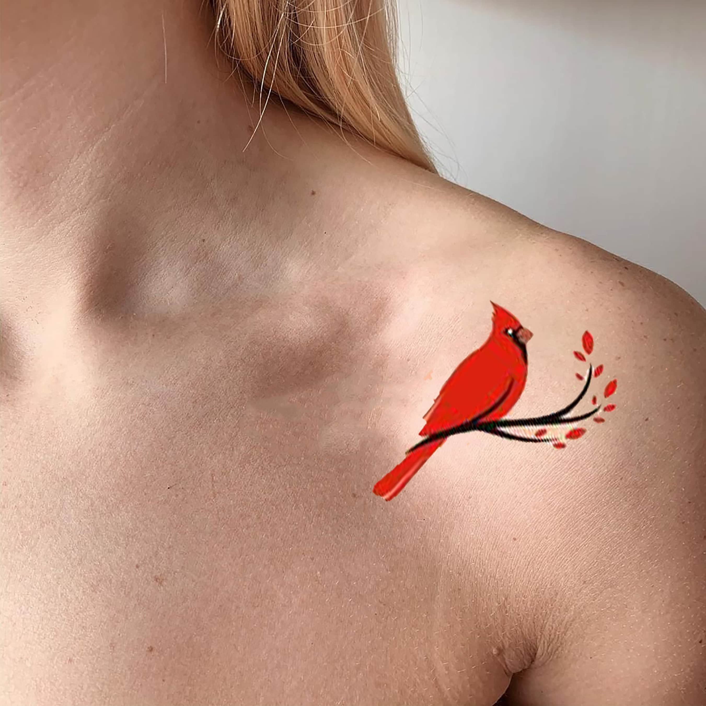 Photorealistic Cardinal Tattoo by me Harry Catsis Bound By Design  Denver CO  rtattoos