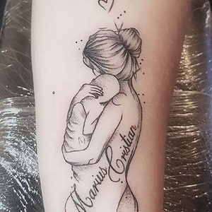 Personalisierte Mama temporäres Tattoo, Mama und Baby Tattoo, Mutter Kind Tattoo, Muttertagsgeschenke für Mama, neue Mama Geschenke, Mama und Kind Tattoo