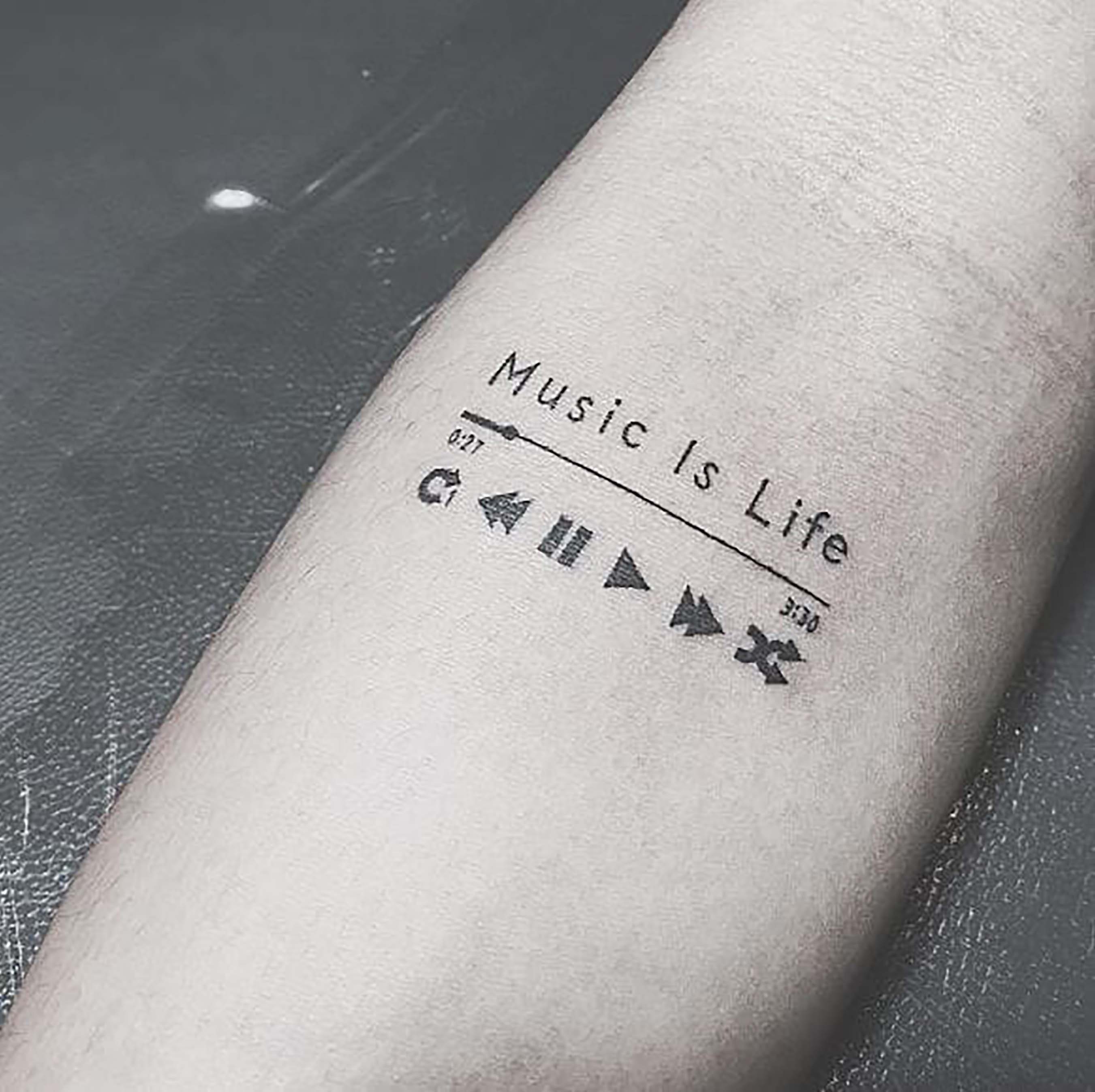 Minimalist Music Temporary Tattoo Sticker Idea Music is Life - Etsy