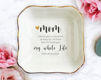 Personalized Mom Ring Dish, Mother's Day Gift from Daughter, Mother Of The Bride Gifts