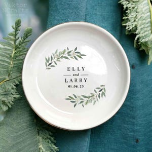 Personalized Engagement Ring Dish-Engagement Gifts For Couples-Engaged Couples Jewelry Dish-Wedding Anniversary Gifts For Grandparents